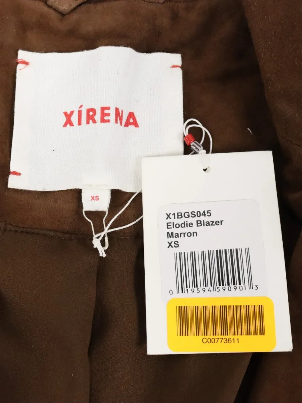 XiRENA Elodie Blazer in Marron Brown Goat Suede - Women's Size XS